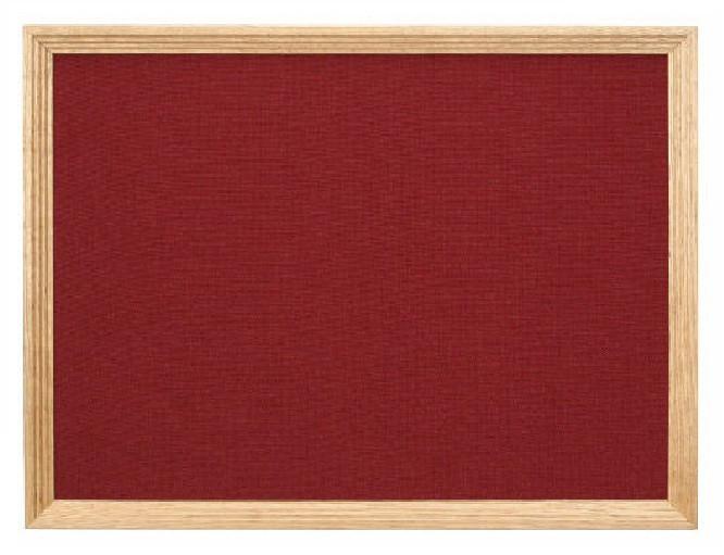 Decorative-Frame Bulletin Board with Fabric, 60"W x 48"H - Board Color: Cream (Pearl C) Frame Finish: Cherry