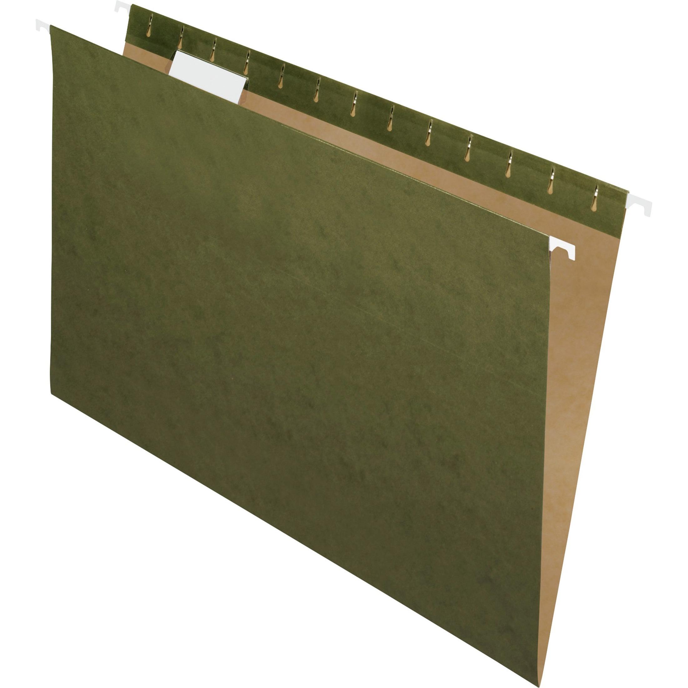 Hanging File Folder, 1/5 Tab Cut, Legal, Green