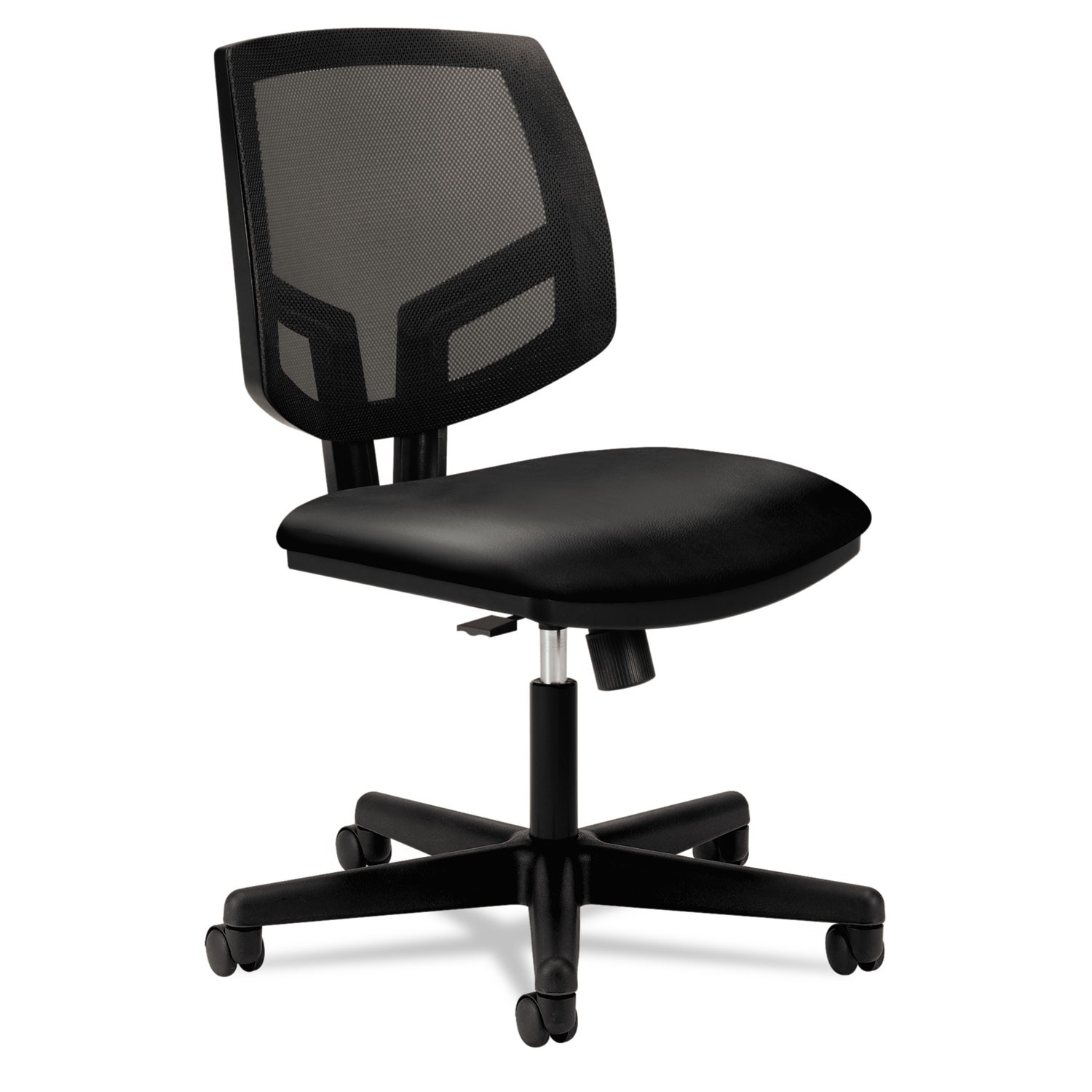 Volt Series Mesh Back Task Chair with Synchro-Tilt, Black Leather