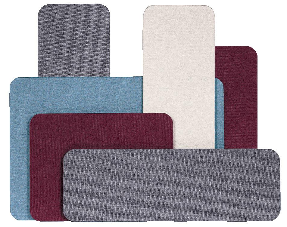 Unframed Fabric-Covered Bulletin Board, 72" x 48" - Board Color: Cream (Pearl C)