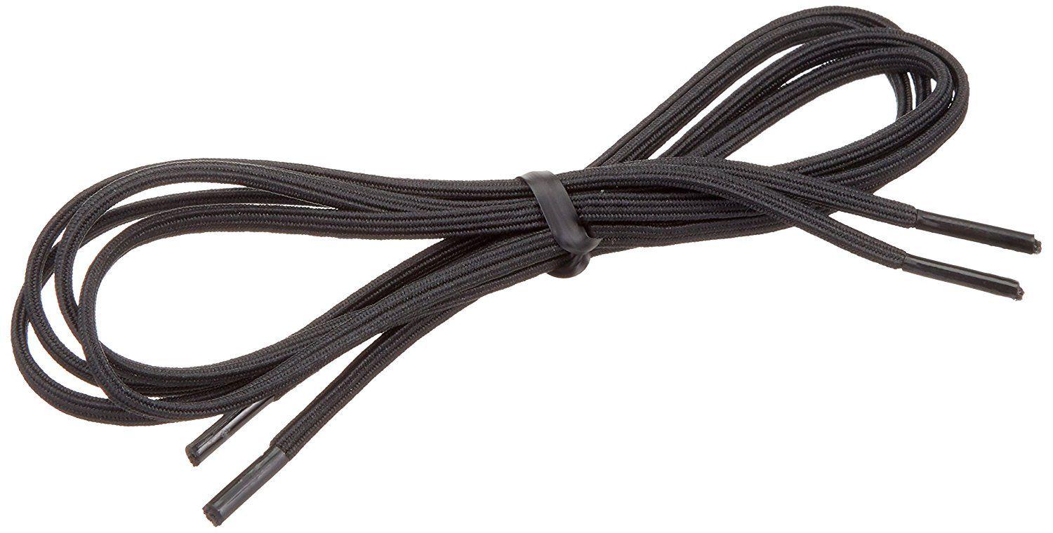Tylastic Shoelaces, Black, 36"L x 5/16"W 2/PK (2 pairs)