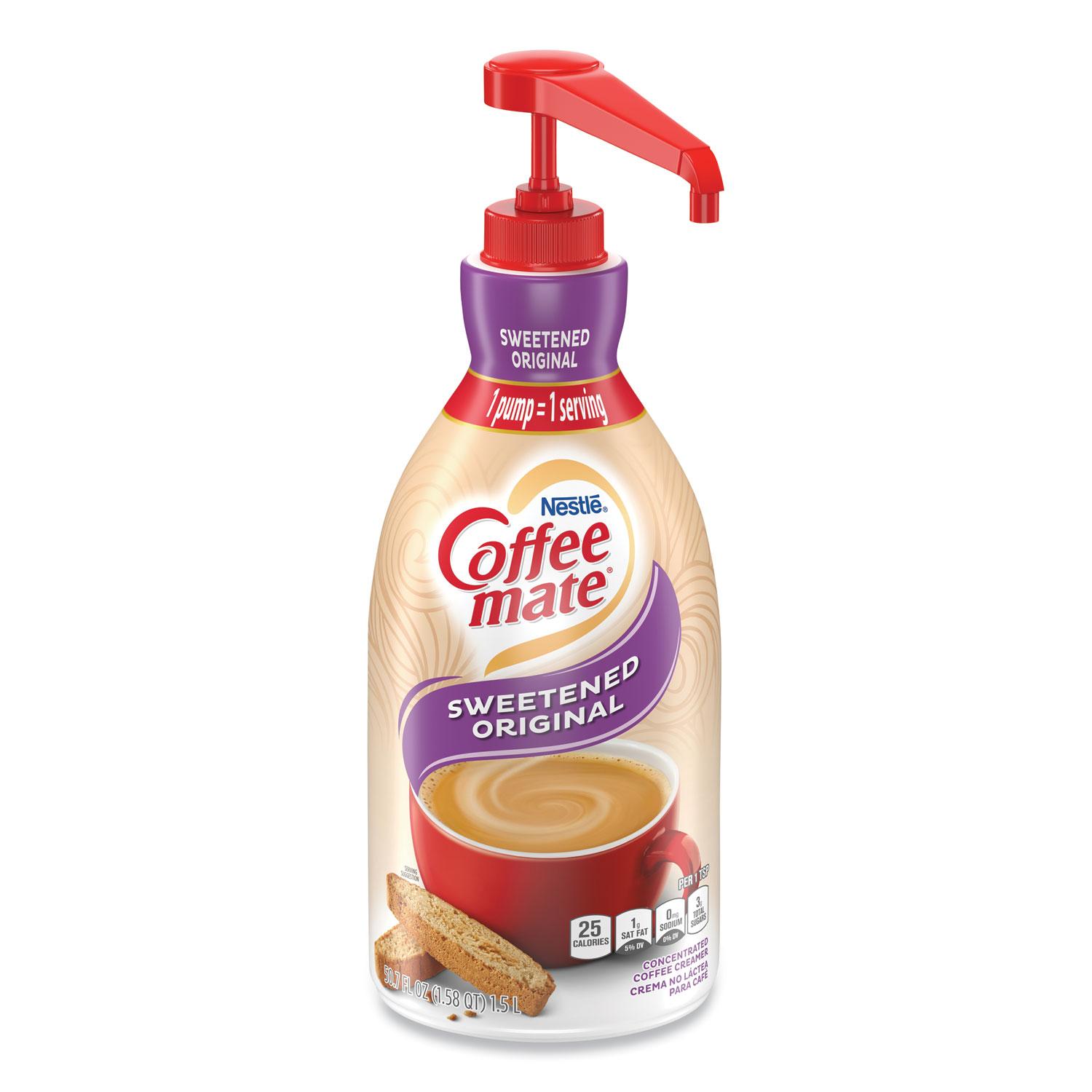 Coffee mate® Liquid Coffee Creamer, Sweetened Original, 1500mL Pump Dispenser