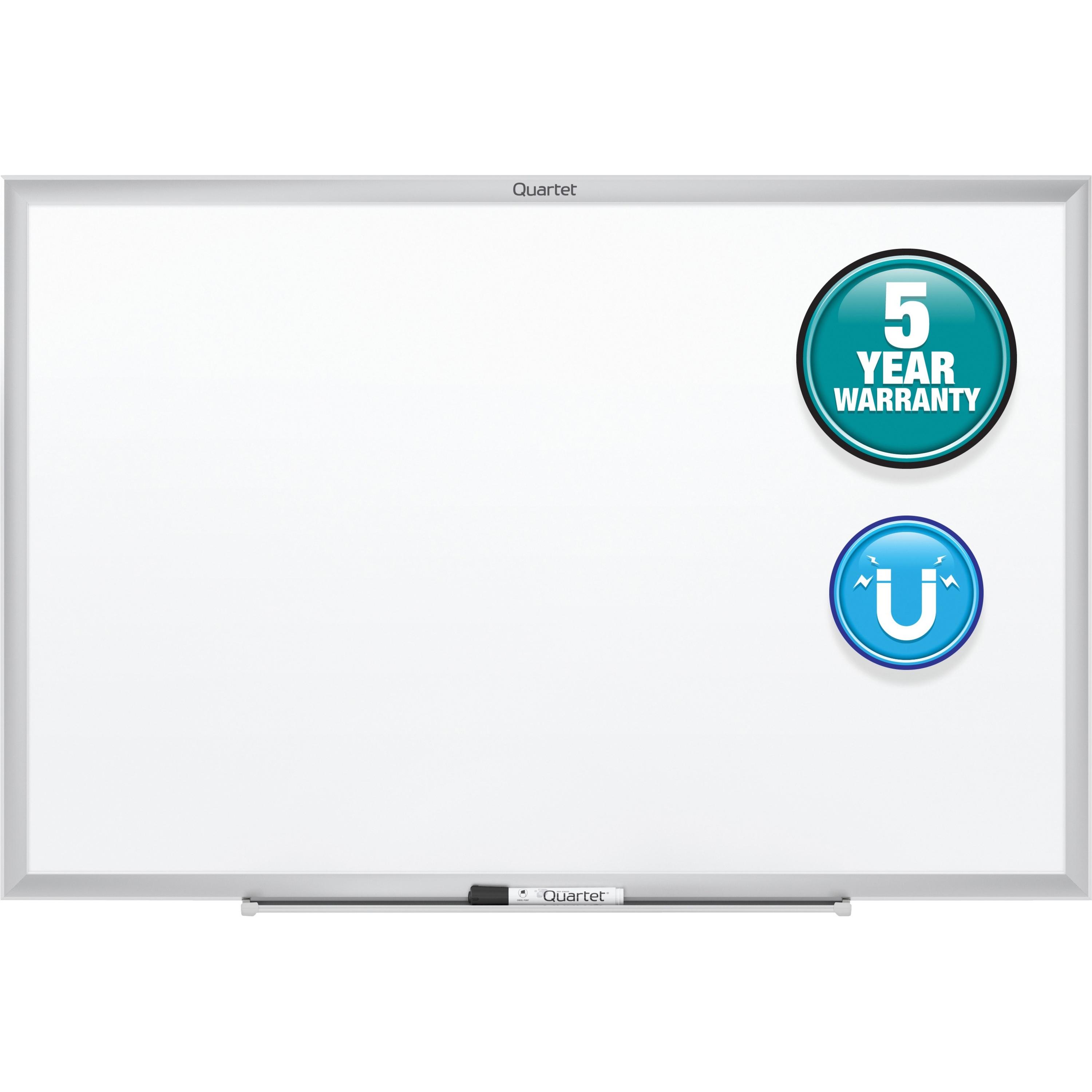 Magnetic Dry Erase Board, 3' x 2', Aluminum Frame