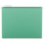 Smead Hanging File Folders, 1/5 Tab, 11 Point Stock, Letter, Bright Green, 25/Box