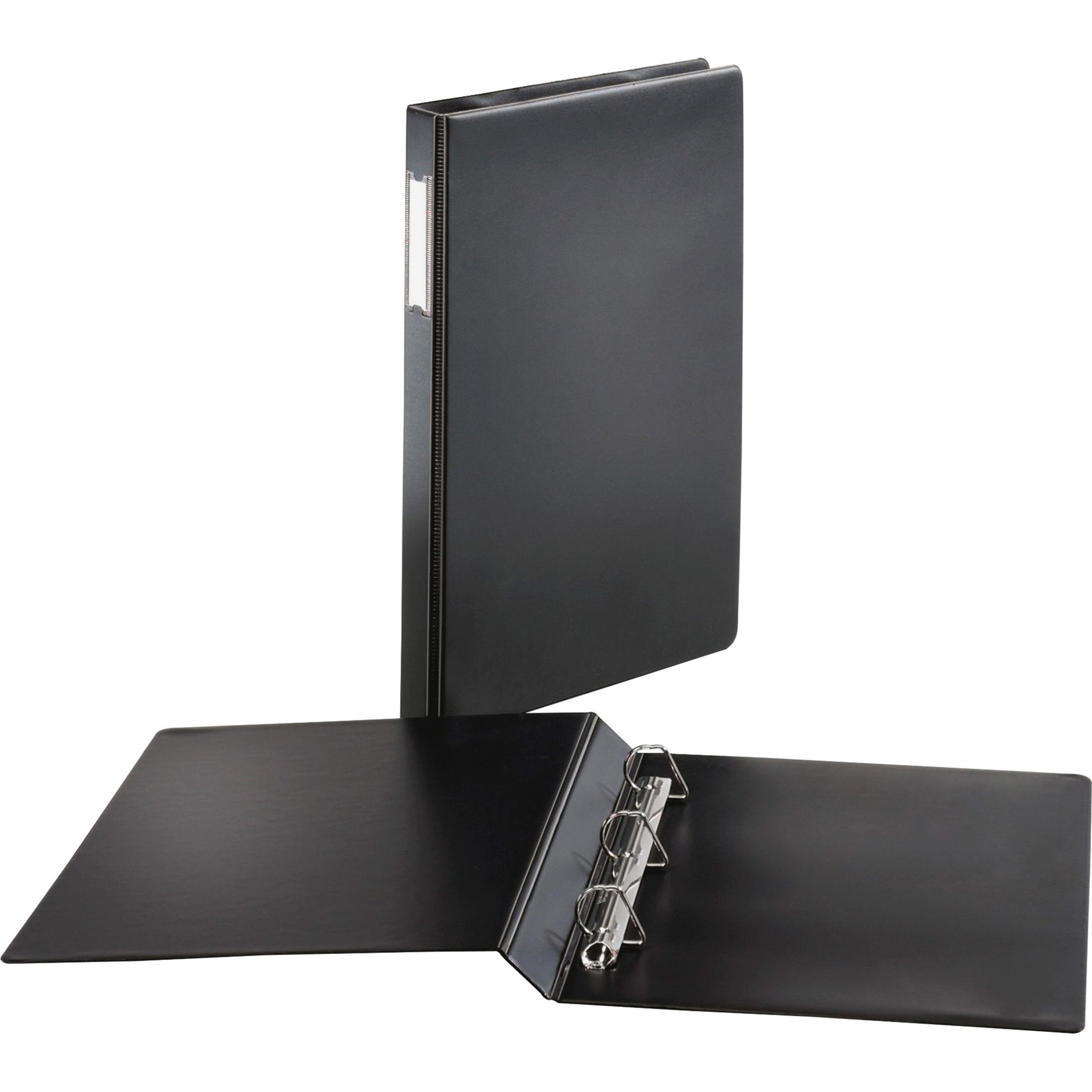 D-Slant Legal Binder, 3 Ring, 1" Capacity, 14"x8-1/2", Black