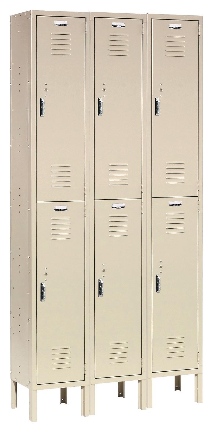 2-Tier Locker, 6 Openings, 3 Wide, Shipped Assembled, 12