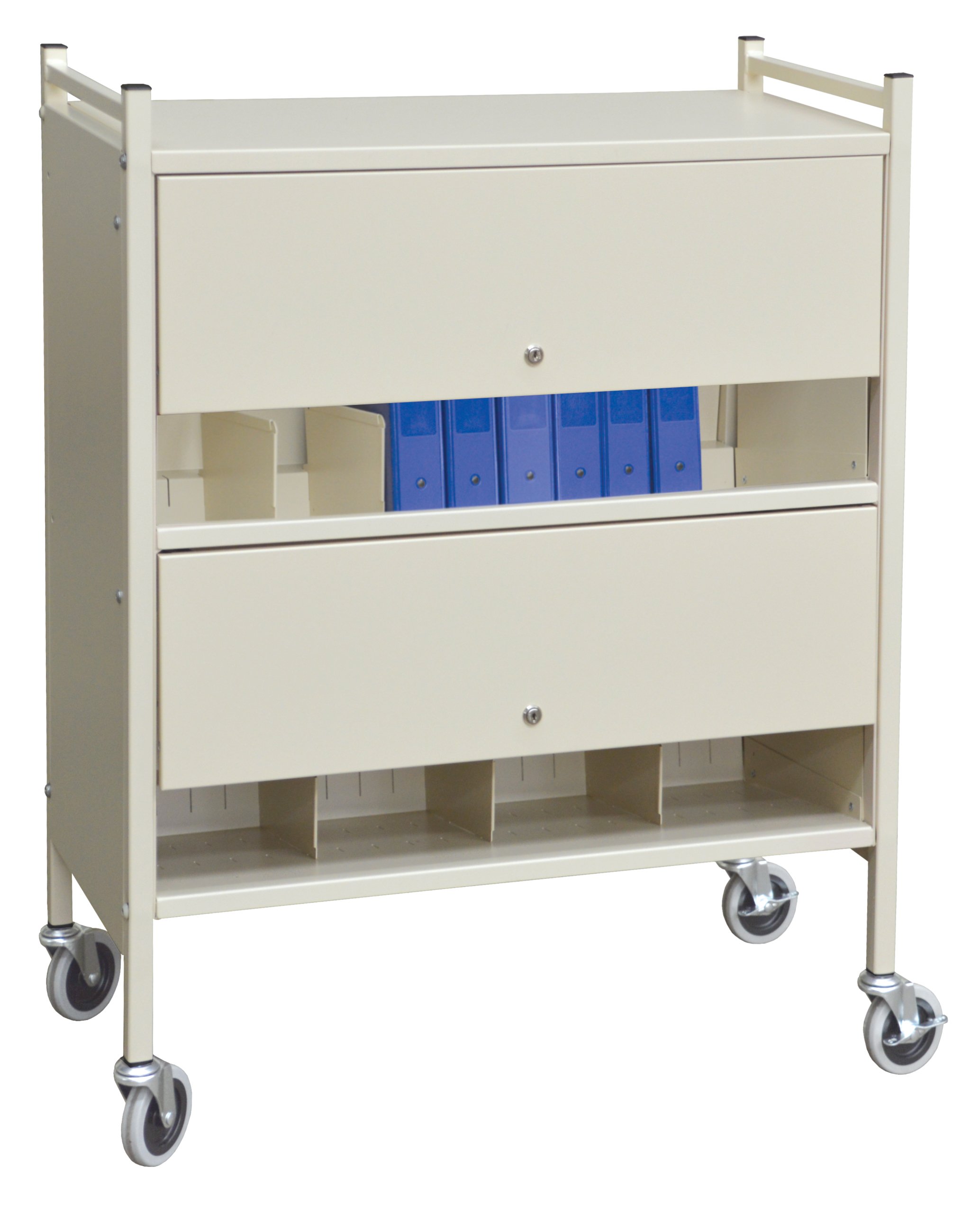 Versa Privacy Chart Rack - 4 Shelves - Beige (3VP10) | Direct Supply