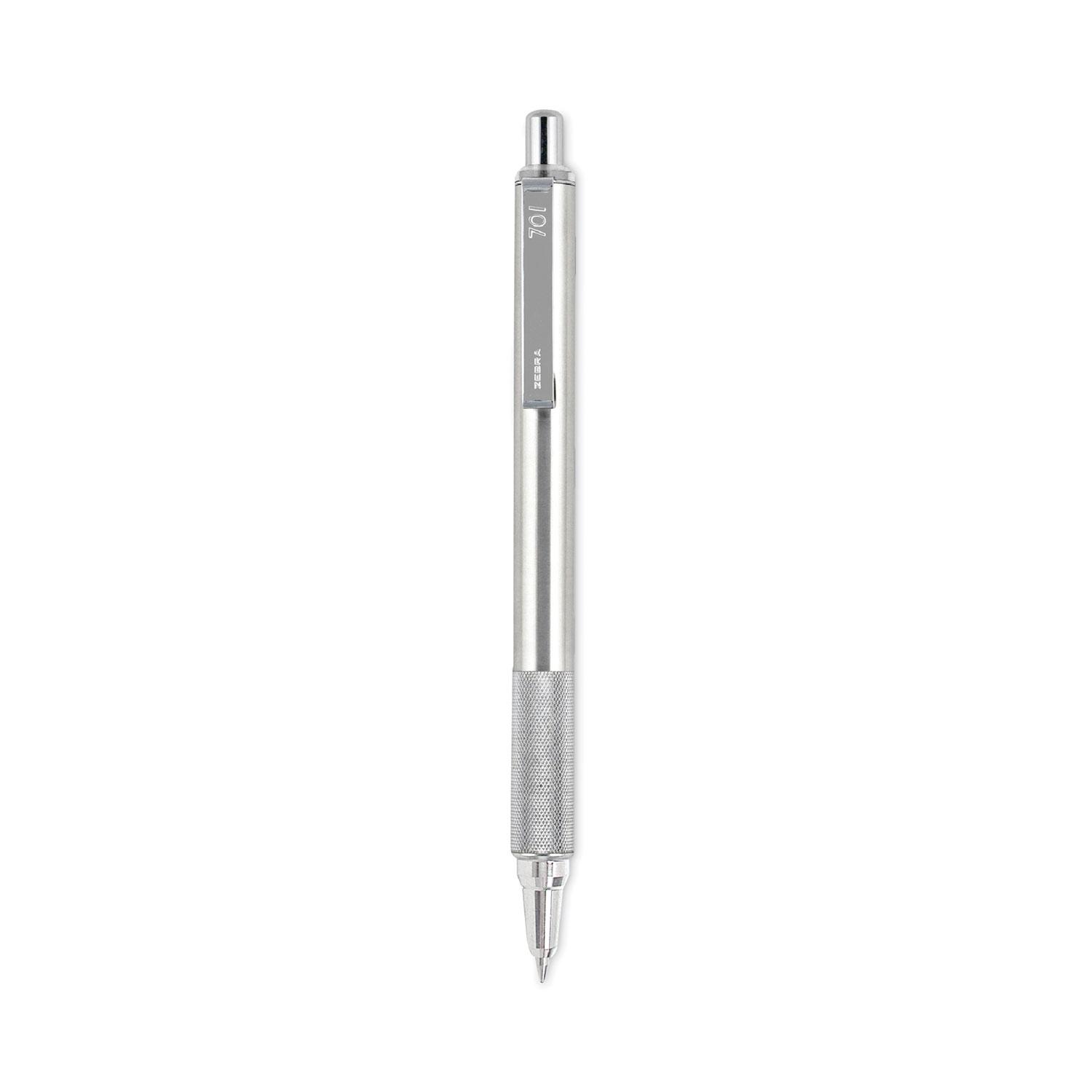 Zebra® F-701 Retractable Ballpoint Pen, 0.7mm, Black Ink, Fine