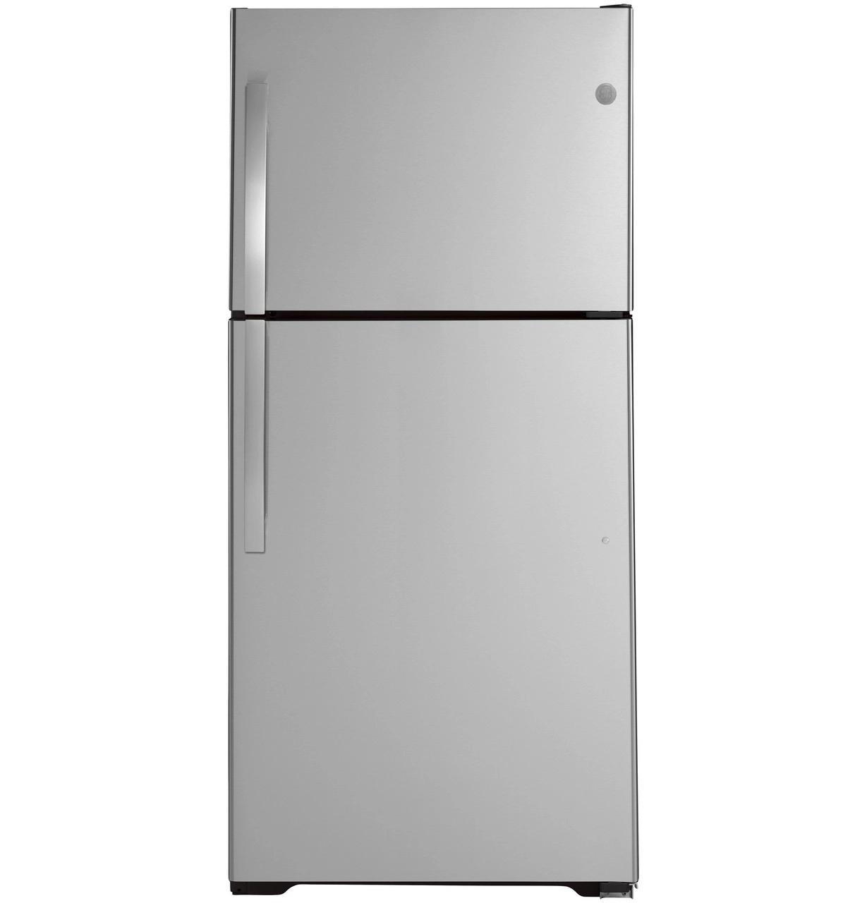 GE® 19.2 Cu.Ft. Top-Freezer Refrigerator, Fingerprint Resistant Stainless Steel