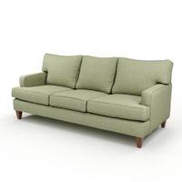 Quick-Ship Macon Sofa with Preferred Seat Deck in Dual Fabric