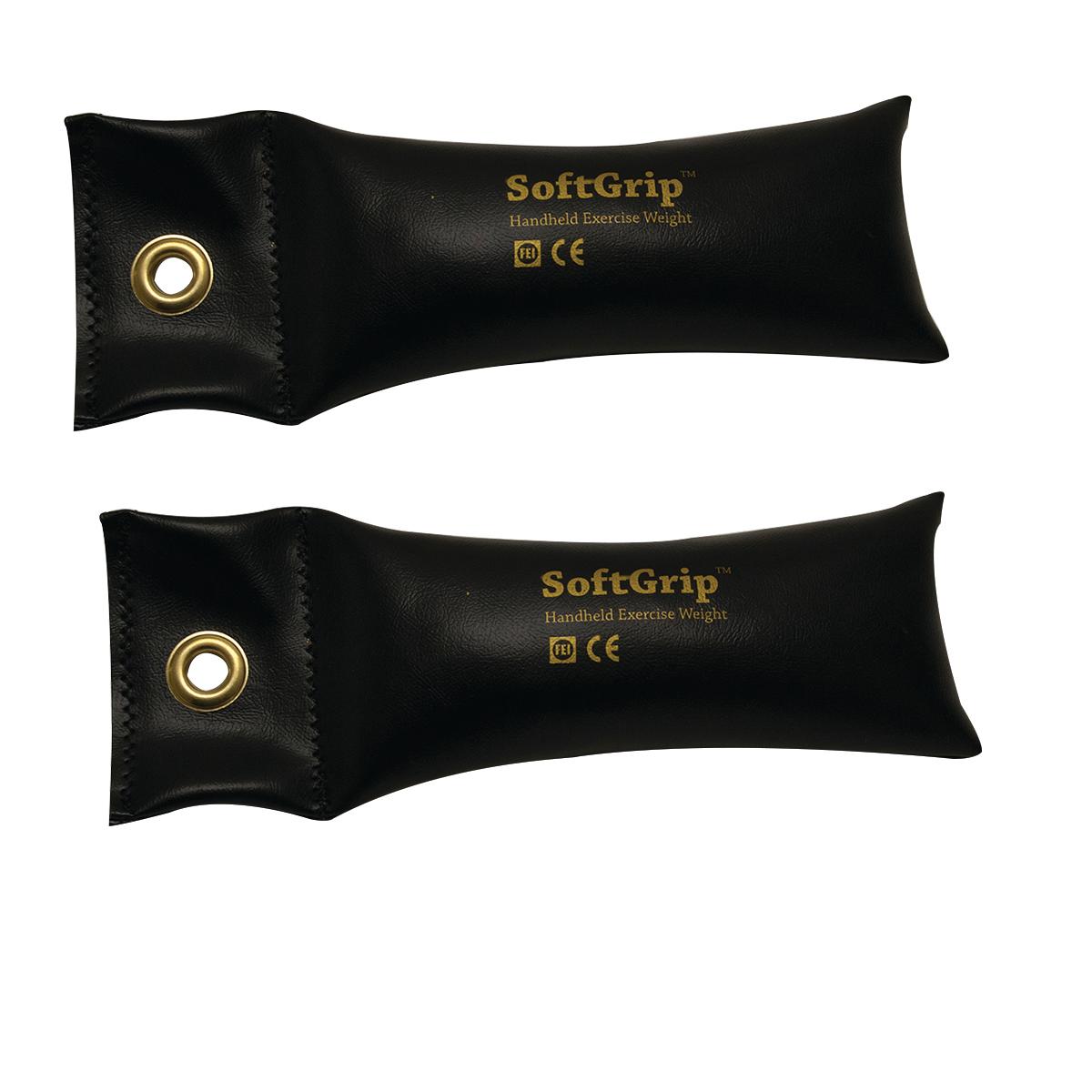 Cando® Softgrip® Hand Weight - 3 Lb - Black - Pair