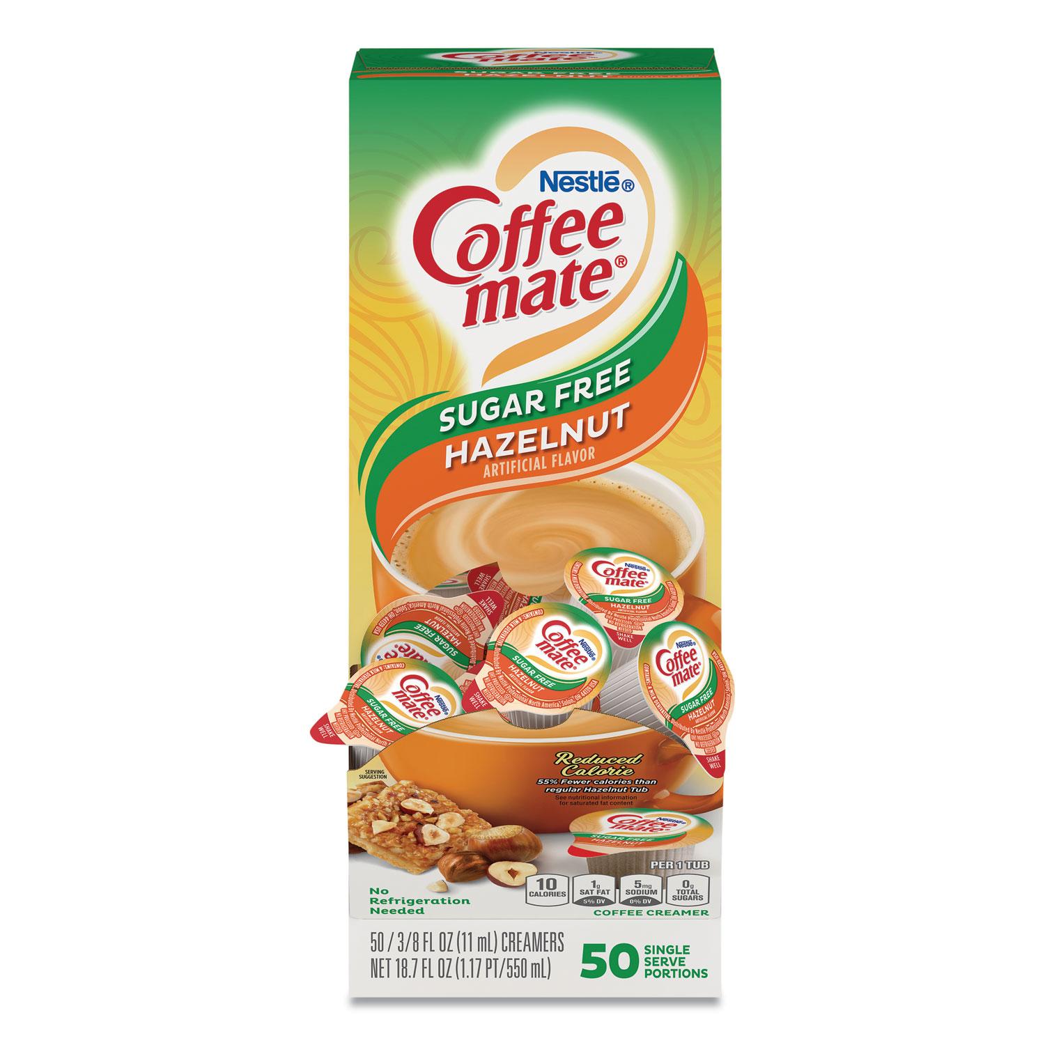 Coffee mate® Coffee mate, Sugar Free, Hazelnut, Liquid Creamer, .375oz, 50/Box (NES98468)