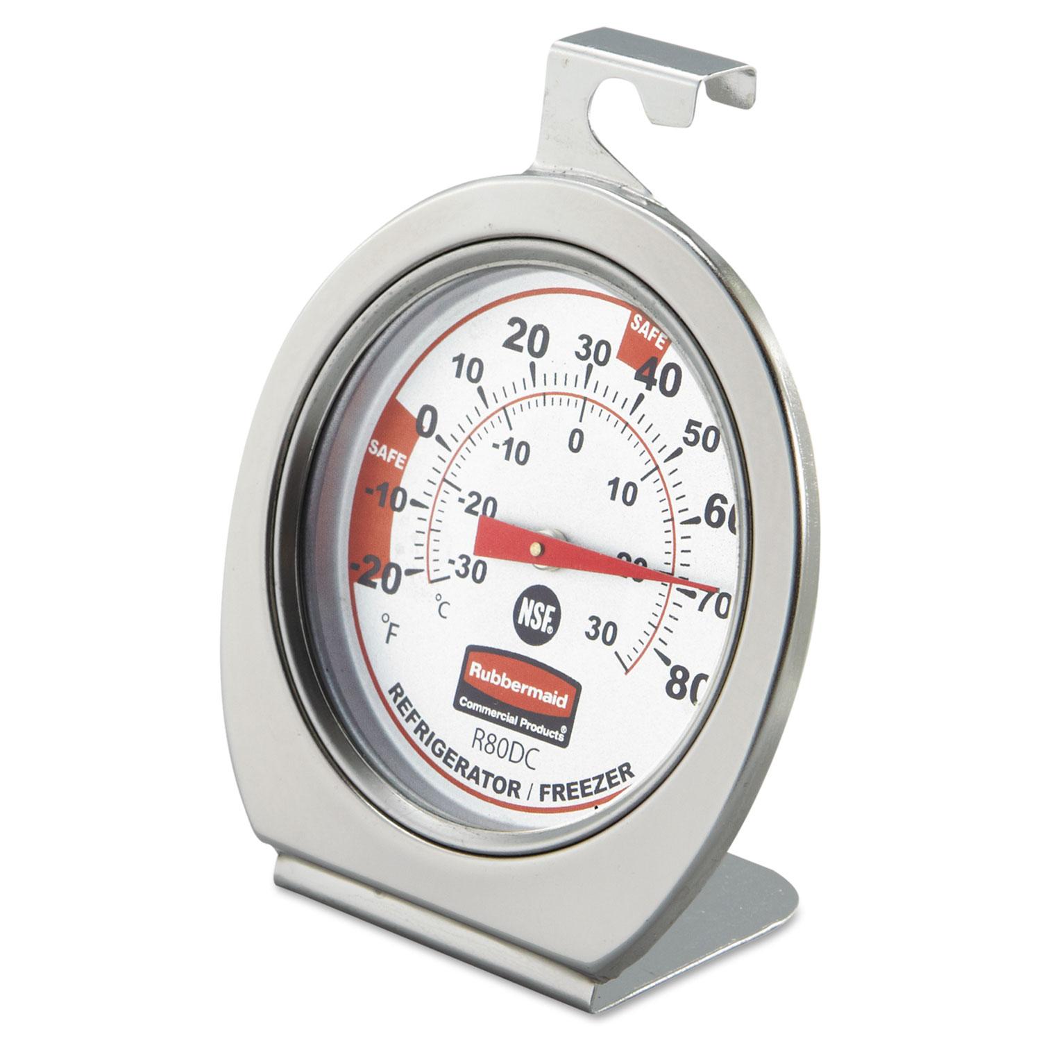 Rubbermaid® Commercial Refrigerator/Freezer Monitoring Thermometer, -20°F to 80°F