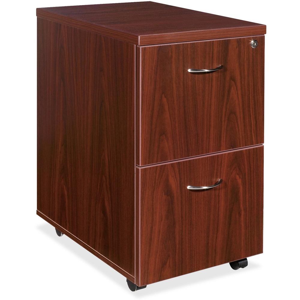 Lorell Essentials Mobile Pedestal,16"x22"x28-1/4",Mahogany