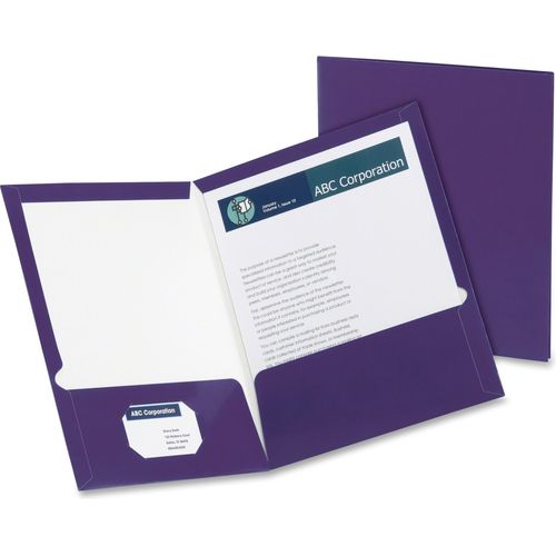Metallic Folder, 2 Pkt, 150 Sht Cap, 8-1/2