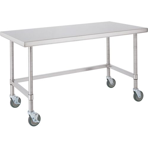 Stainless Steel Mobile Prep Table without Shelf, 60