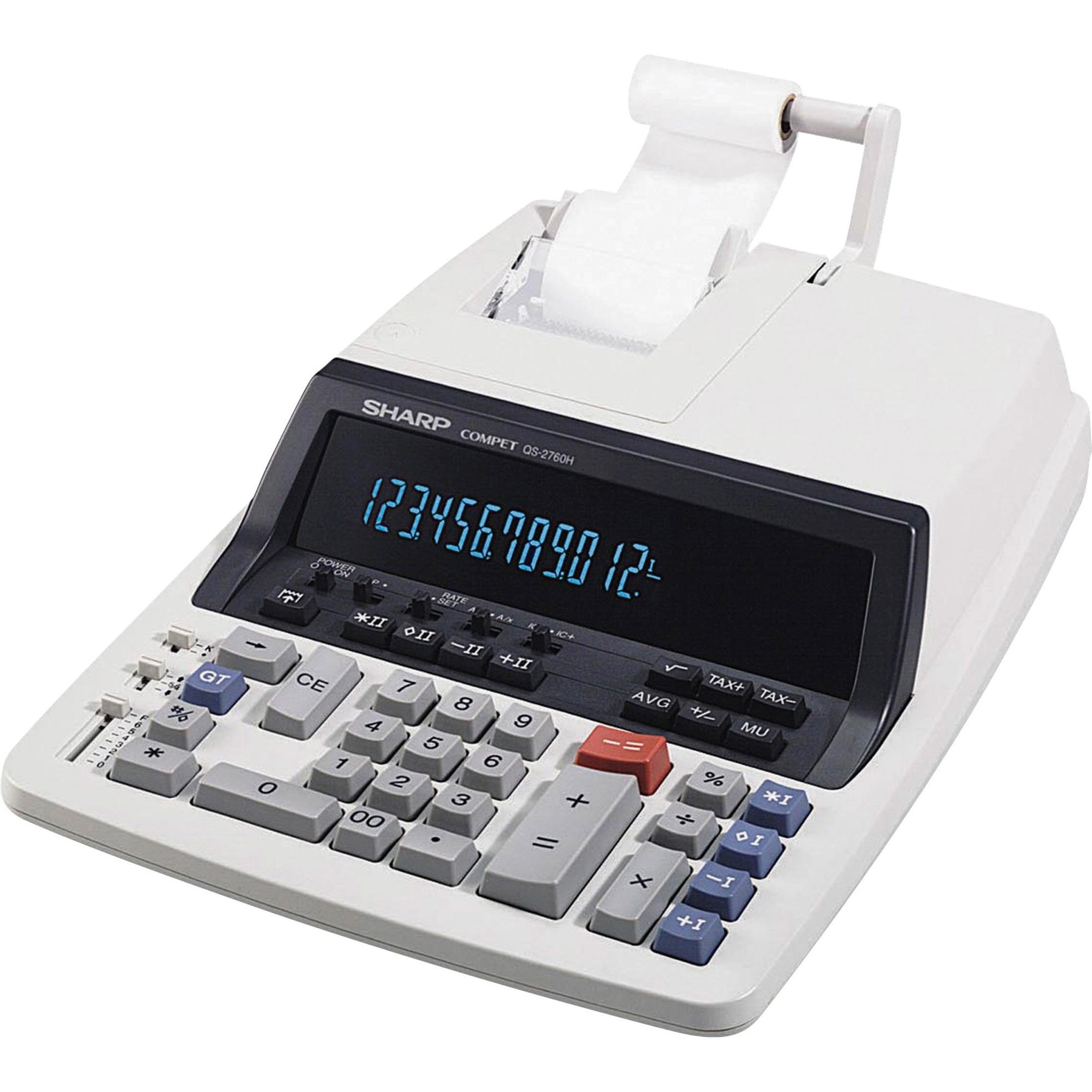 Calculator, 12-Digit, 10"Wx13-3/10"Dx3"H, Off-White/Gray