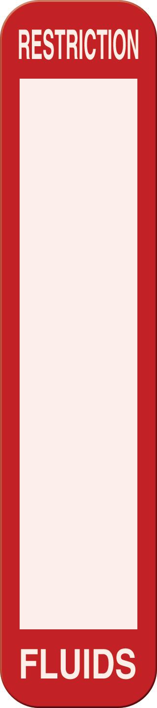 Magnetic Restriction, Dietary Sign, Red with White Letters, 2" x 9 ...