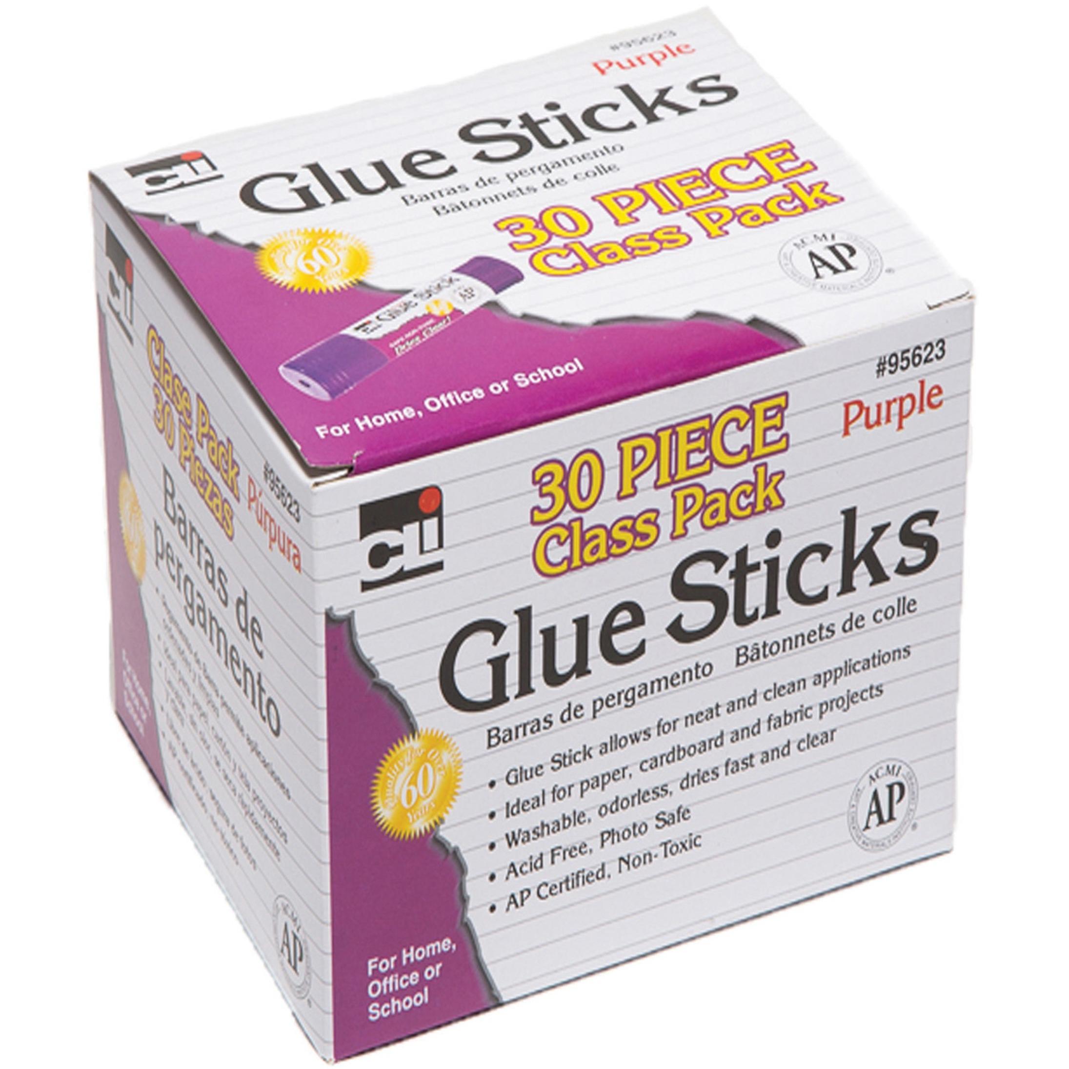 Glue Stick Class pack, .28oz., 30/BX, Purple
