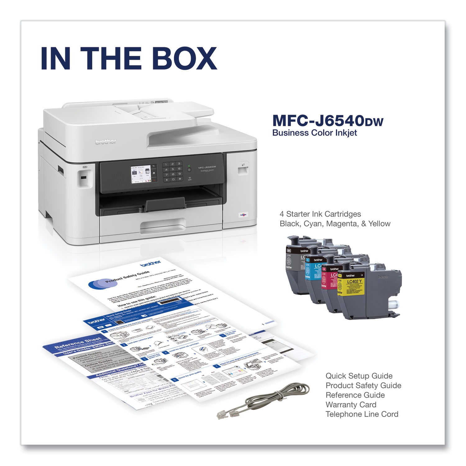 "MFC-J6540DW Business Color All-in-One Inkjet Printer, Copy/Fax/Print/Scan"
