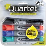 Quartet® EnduraGlide Dry Erase Marker, Chisel Tip, Assorted Colors, 4/Set