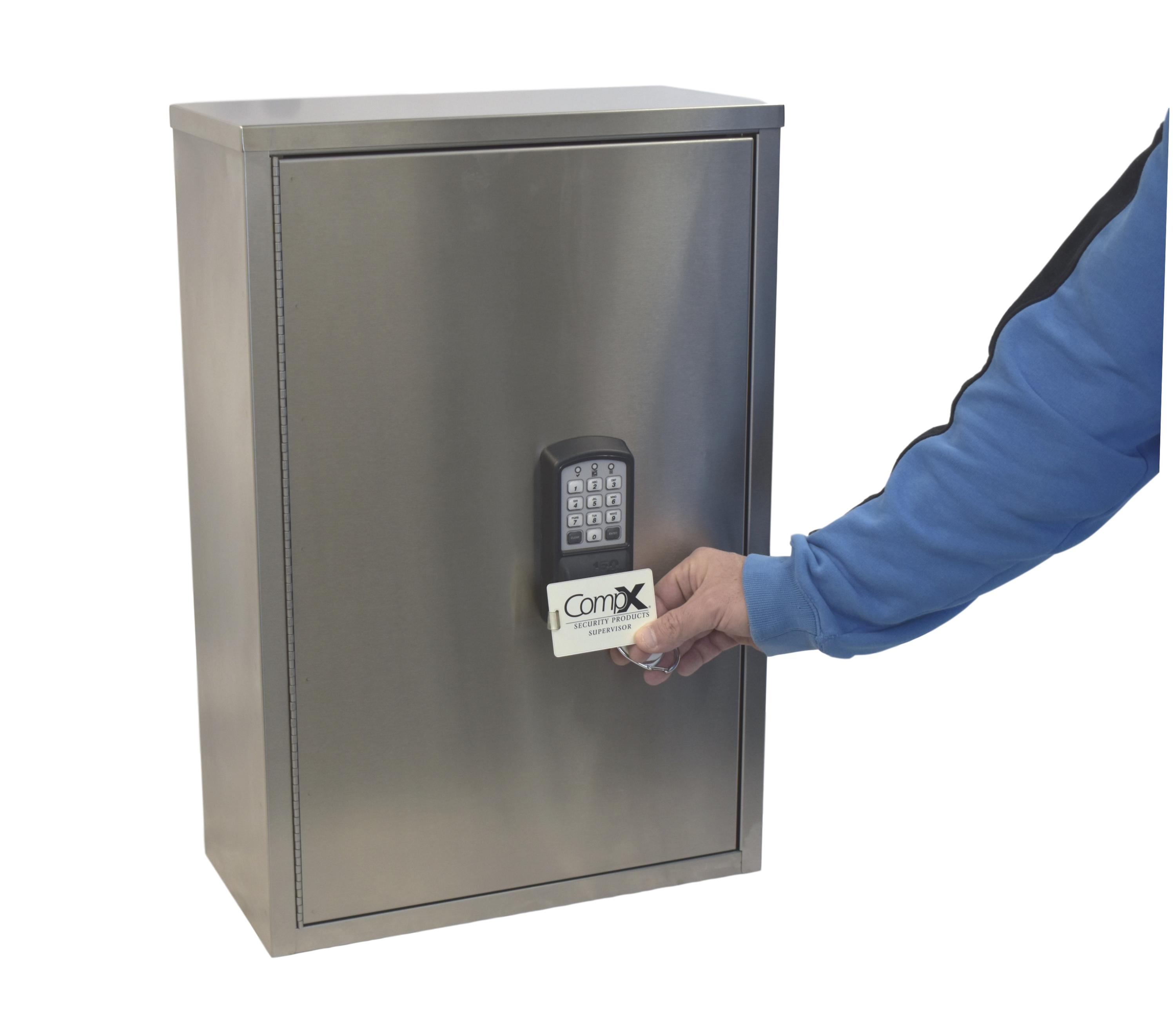 Single Door Narcotic Cabinet - E-Lock - HID Proximity Reader - S/S - 4 ...
