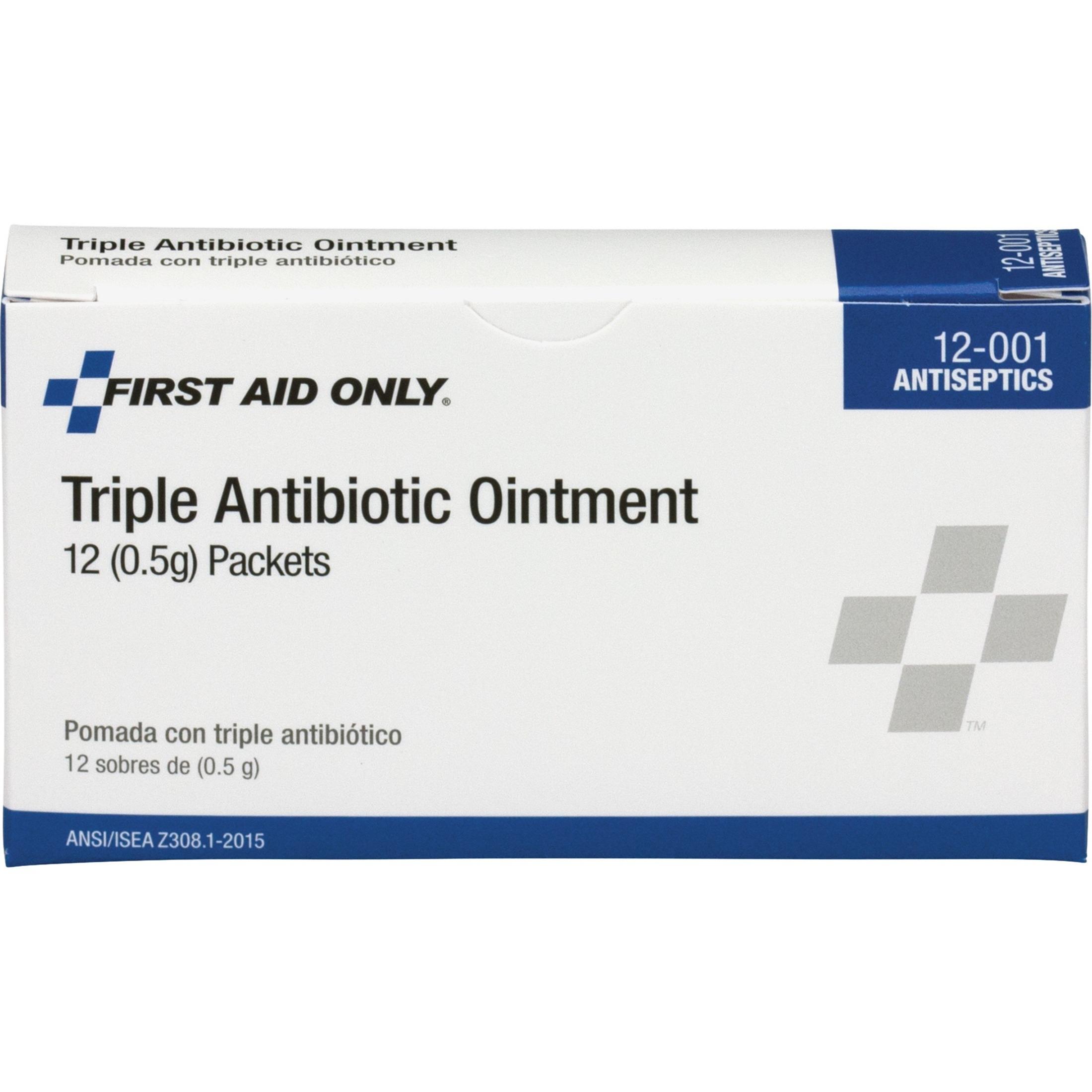 First Aid Only Triple Antibiotic Ointment Packets (Pack of 12)