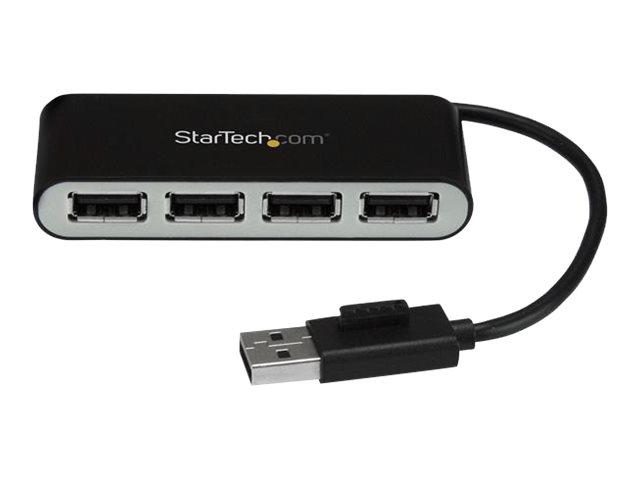 StarTech.com 4 Port USB 2.0 Hub - USB Bus Powered - Portable Multi Port USB 2.0 Splitter and Expander Hub - Small Travel USB Hub (ST4200MINI2) - hub - 4 ports