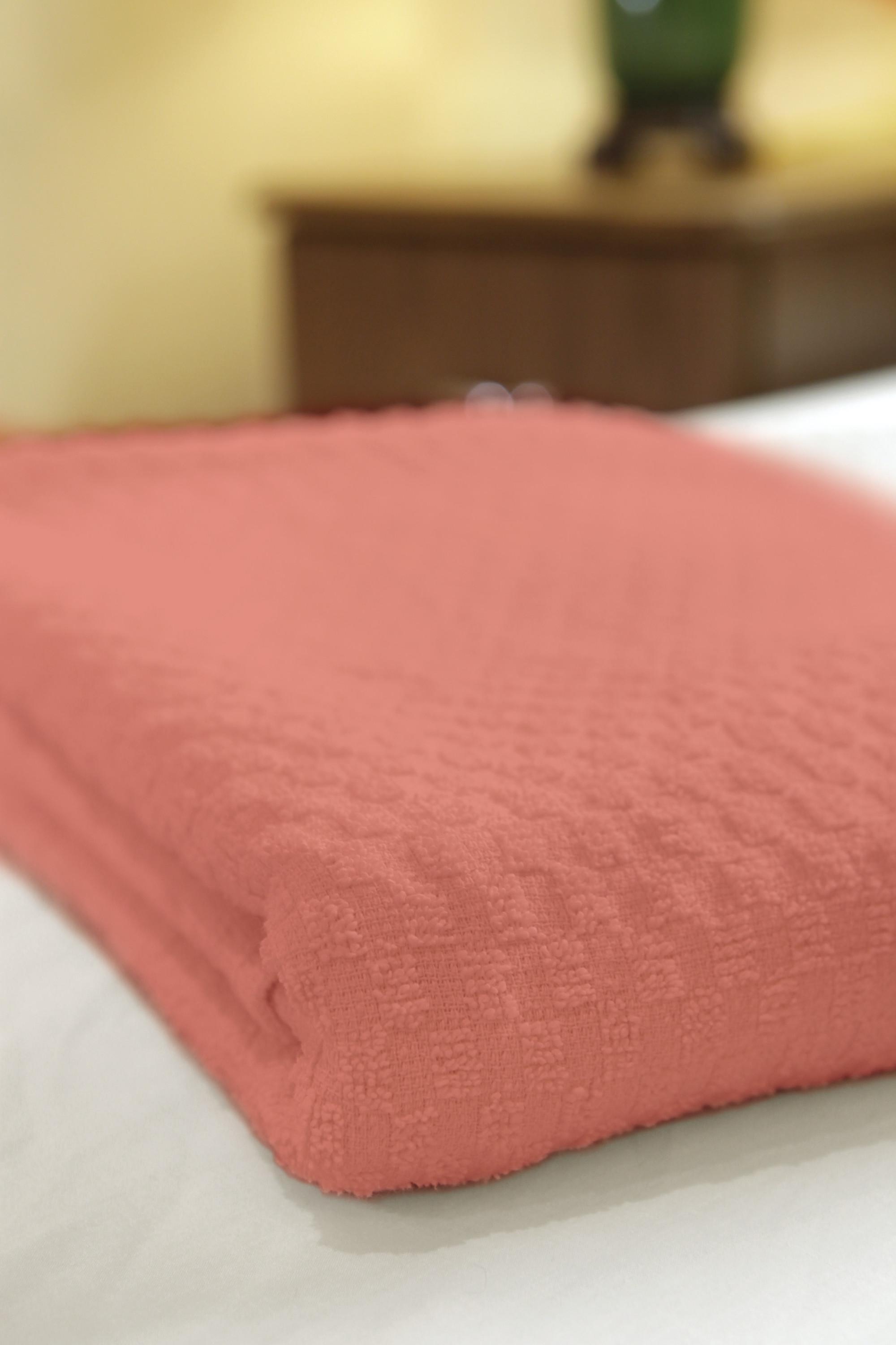 Direct Supply® Textiles Performance Popcorn Blanket, 68"W x 98"L, 3 lbs., 80% Cotton/20% Poly, Case of 12, Color: Terra Cotta