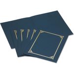 Geographics® Certificate/Document Cover, 12 1/2 x 9 3/4, Navy Blue, 6/Pack