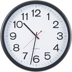 Universal® Indoor/Outdoor Clock, 13 1/2", Black
