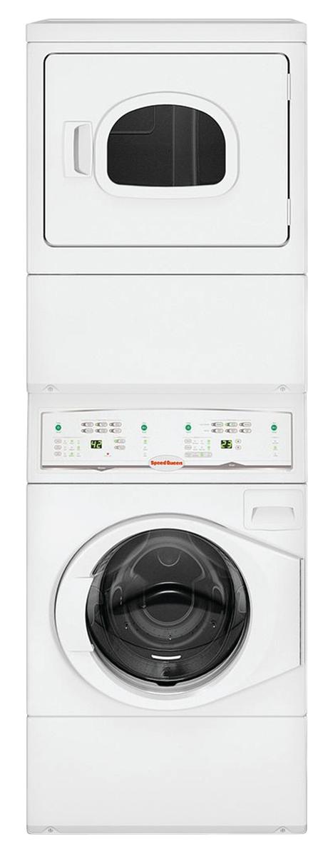 Speed Queen Stackable Combo with 3.42 Cu. Ft. Washer and 7.0 Cu. Ft. Electric Dryer, ENERGY STAR, White