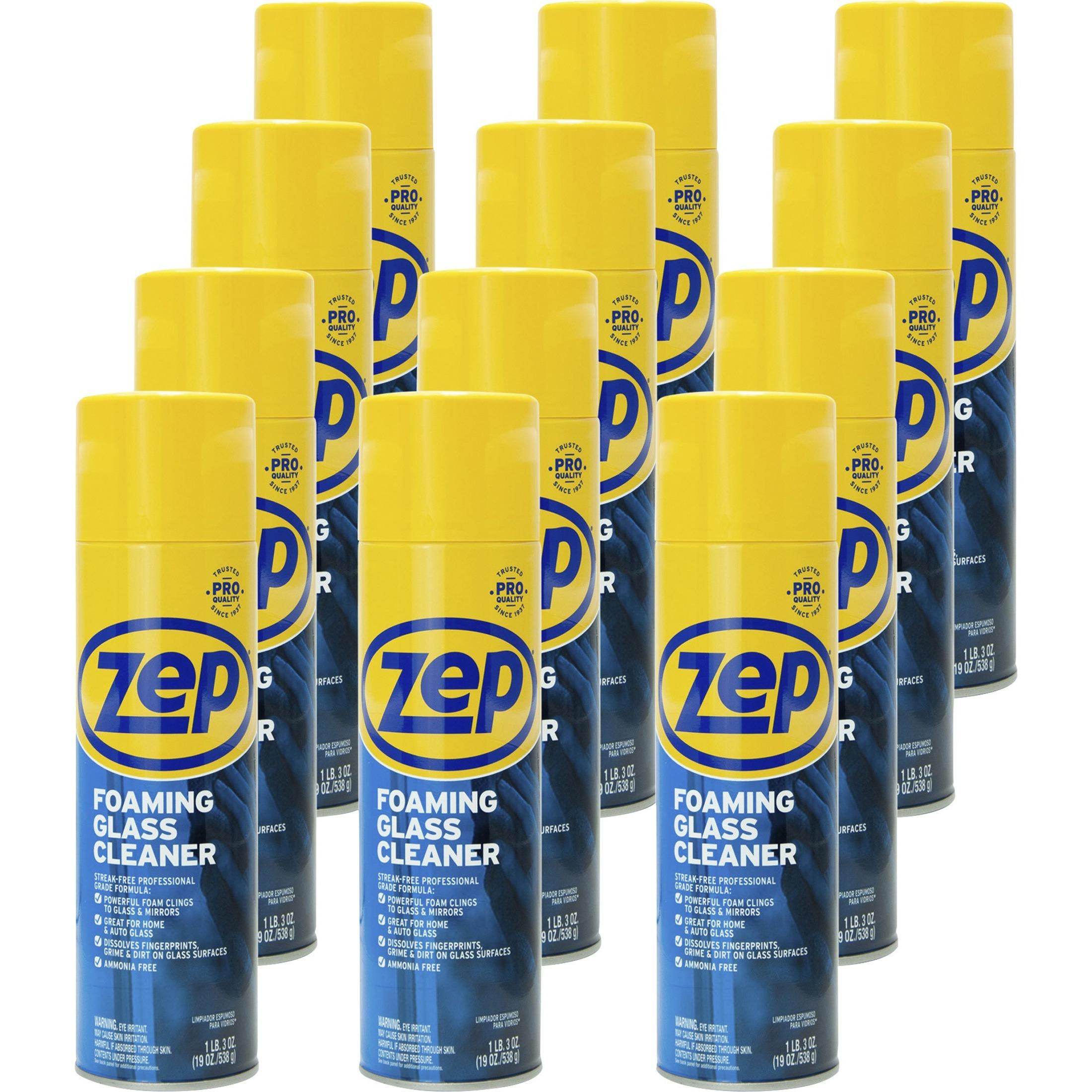 Zep Foaming Glass Cleaner, 19oz (Pack of 12)