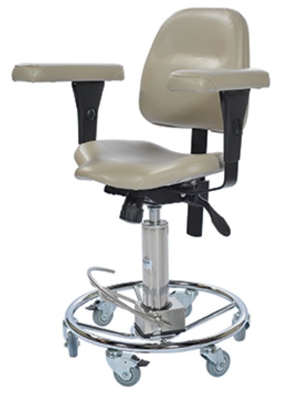 AliMed® Foot-Operated Adjustable Stool with Safe-Brake™ Casters Stool ...