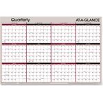 Vertical/Horizontal Erasable Quarterly Wall Planner, 24 x 36, 2019