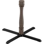 Maxwell Thomas® Pilaster Table Base for 48" Table Tops, Wood/Metal - Base Finish: Mocha Maple