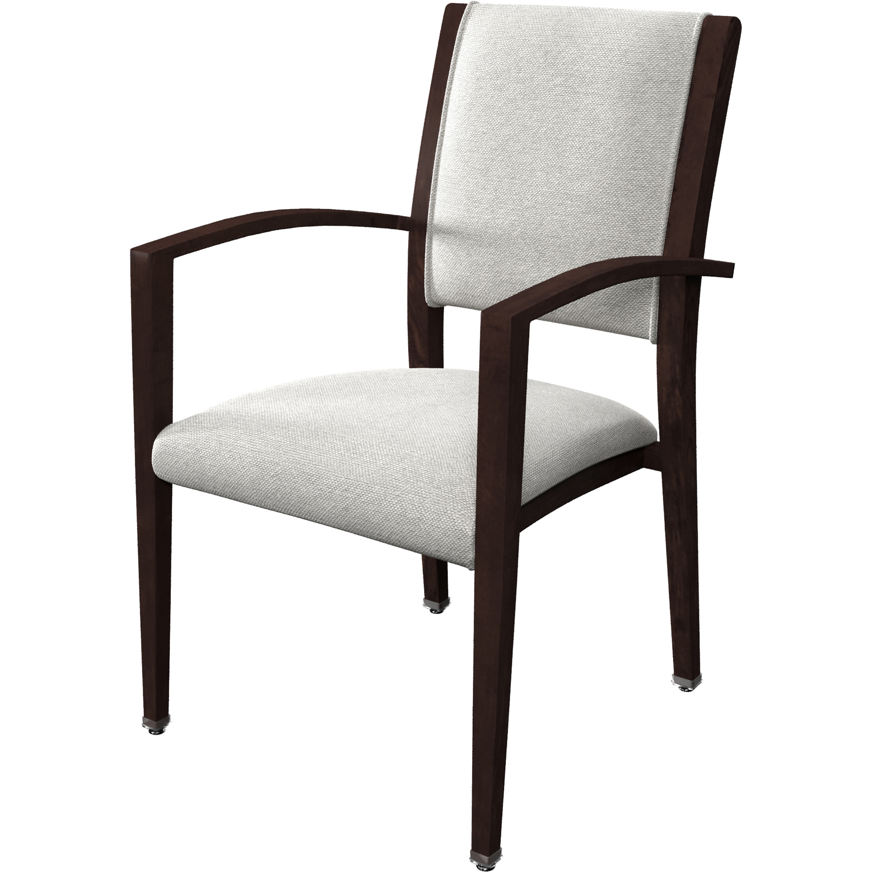 Maxwell Thomas® Reardon Dining Armchair with Casters, Grade G - Frame Finish: Ravenwood Wheel Color: Chrome