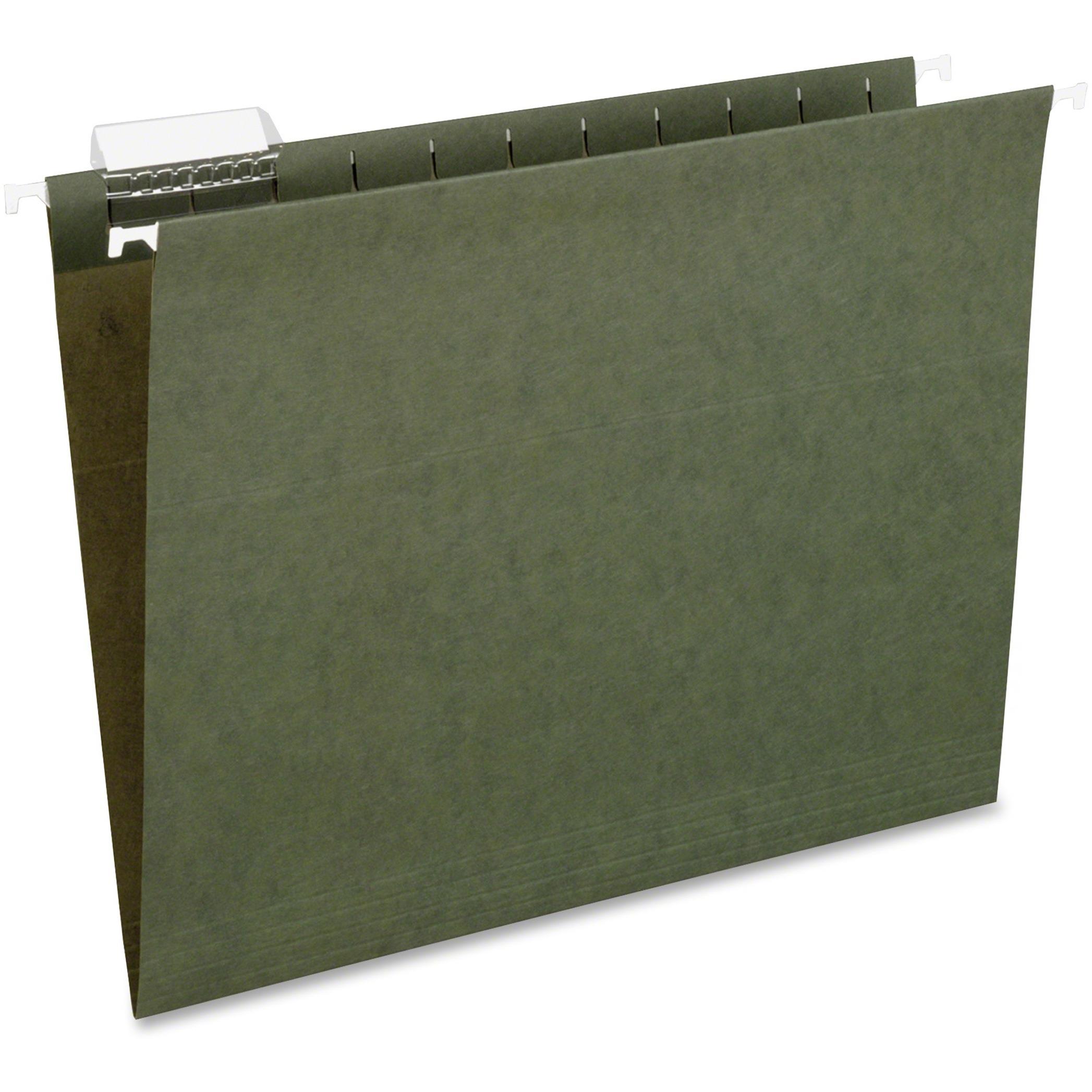 Hanging File Folder, 1/5 Tab Cut, Letter, Green