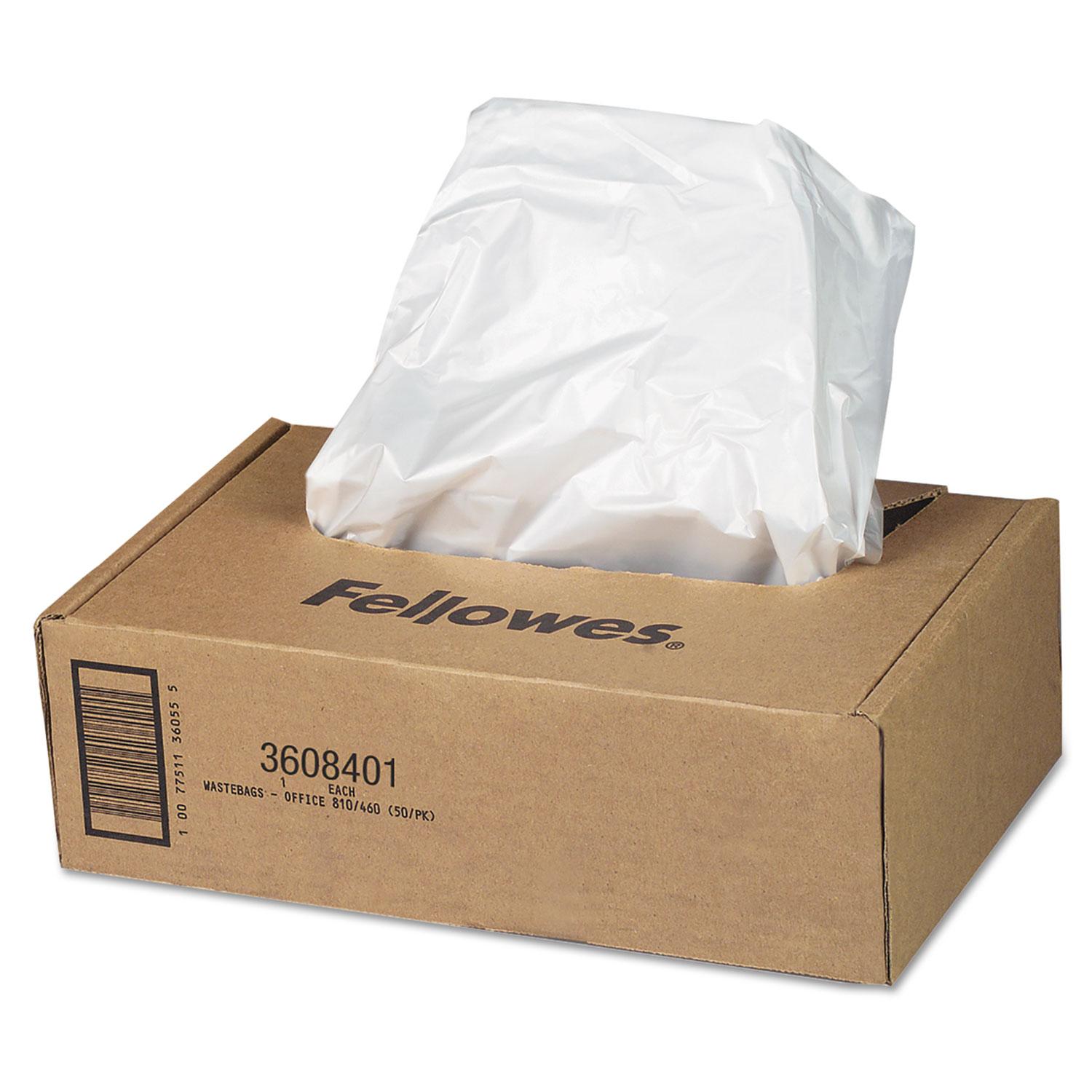 Fellowes® Shredder Waste Bags, 16-20 gal Capacity, 50/Carton