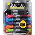 Quartet® EnduraGlide Dry Erase Marker, Chisel Tip, Assorted Colors, 12/Set