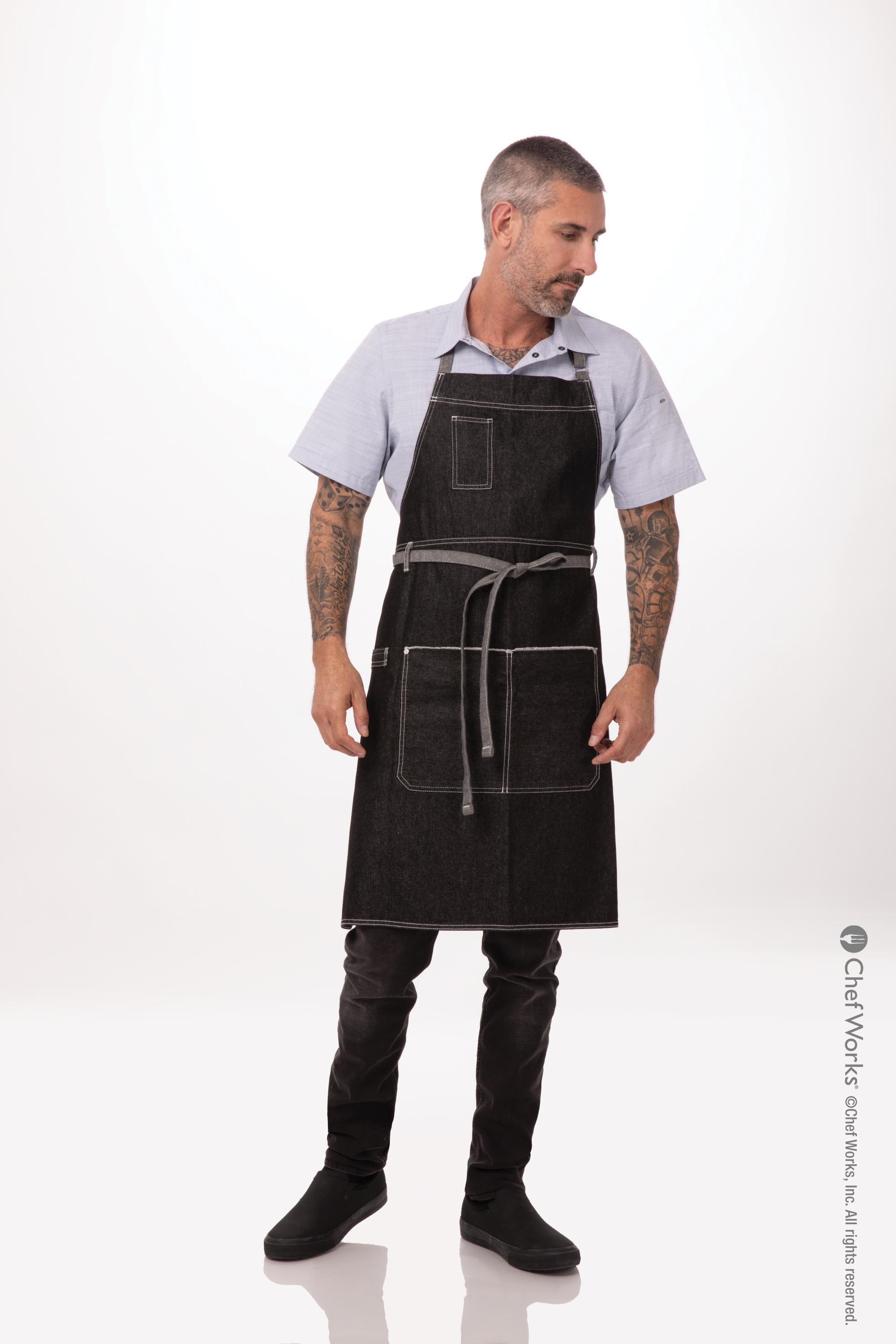 Bronx Black Bib Apron