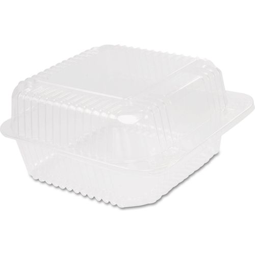 Vented Microwavable Hinged-Lid Takeout Container, 8.5 x 8.5 x 3.1, White, 146-carton