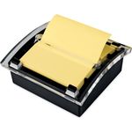 Post-it® Pop-up Notes Clear Top Pop-up Note Dispenser, 3 x 3 Super Sticky Canary Notes, Black