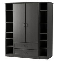 Made-to-Order Storage Cabinet: 2-Door/2-Drawers/12-Shelf Open Cubbies