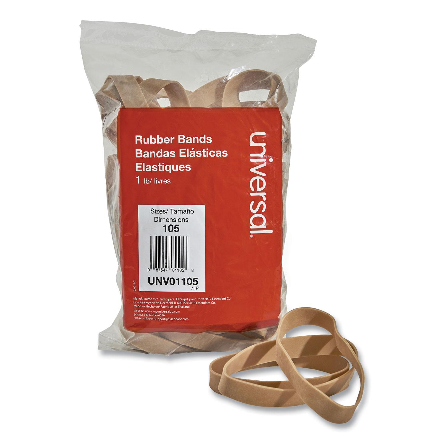 Universal® Rubber Bands, Size 105, 5 x 5/8, 55 Bands/1lb Pack