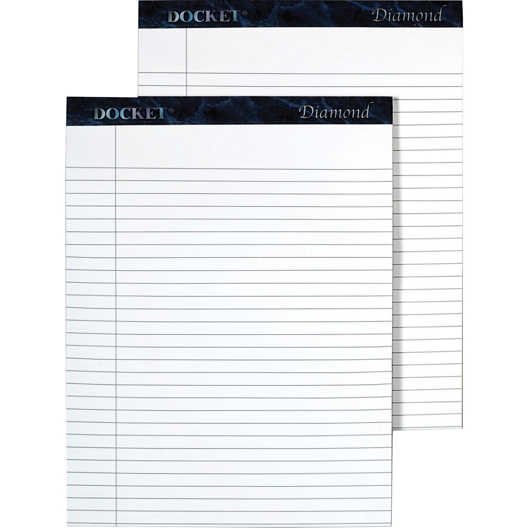 Notepad, Wide Rule, 24lb., 50 Shts, 8-1/2"x11-3/4", 2/BX, WE