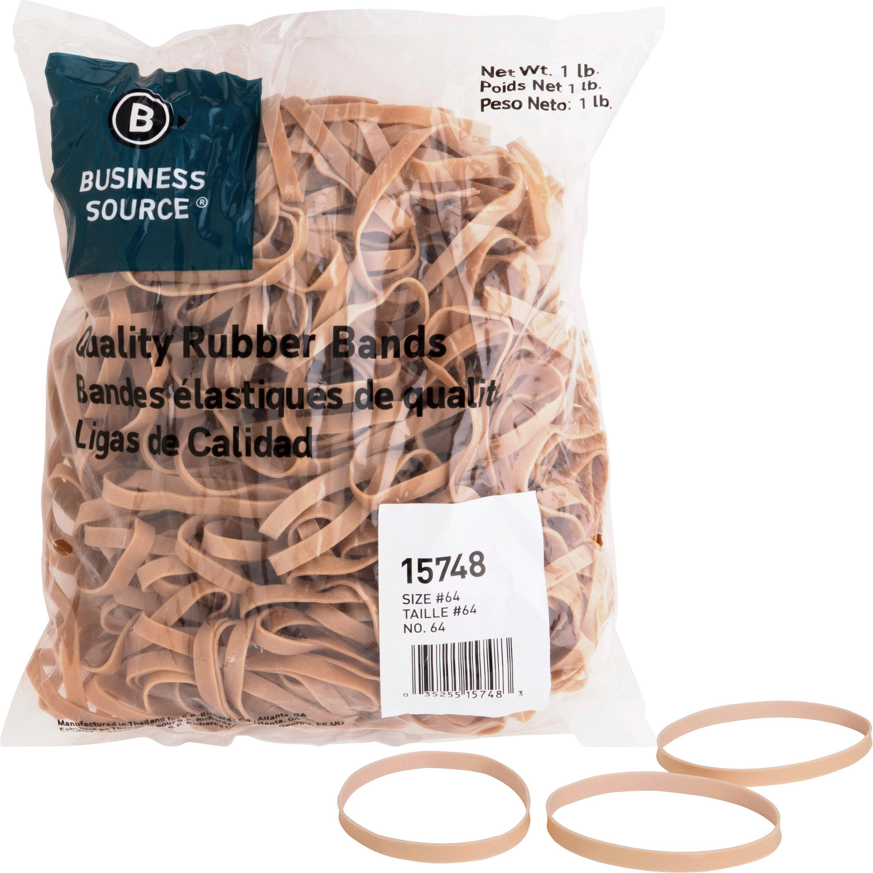 Rubber Bands,Size 64,1 lb./BG,3-1/2"x1/4",Natural Crepe