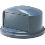 Replacement Round Brute Lid for Rubbermaid 32 Gallon Receptacle, Dome Top with Swing Door, Gray - Lid Color: Gray