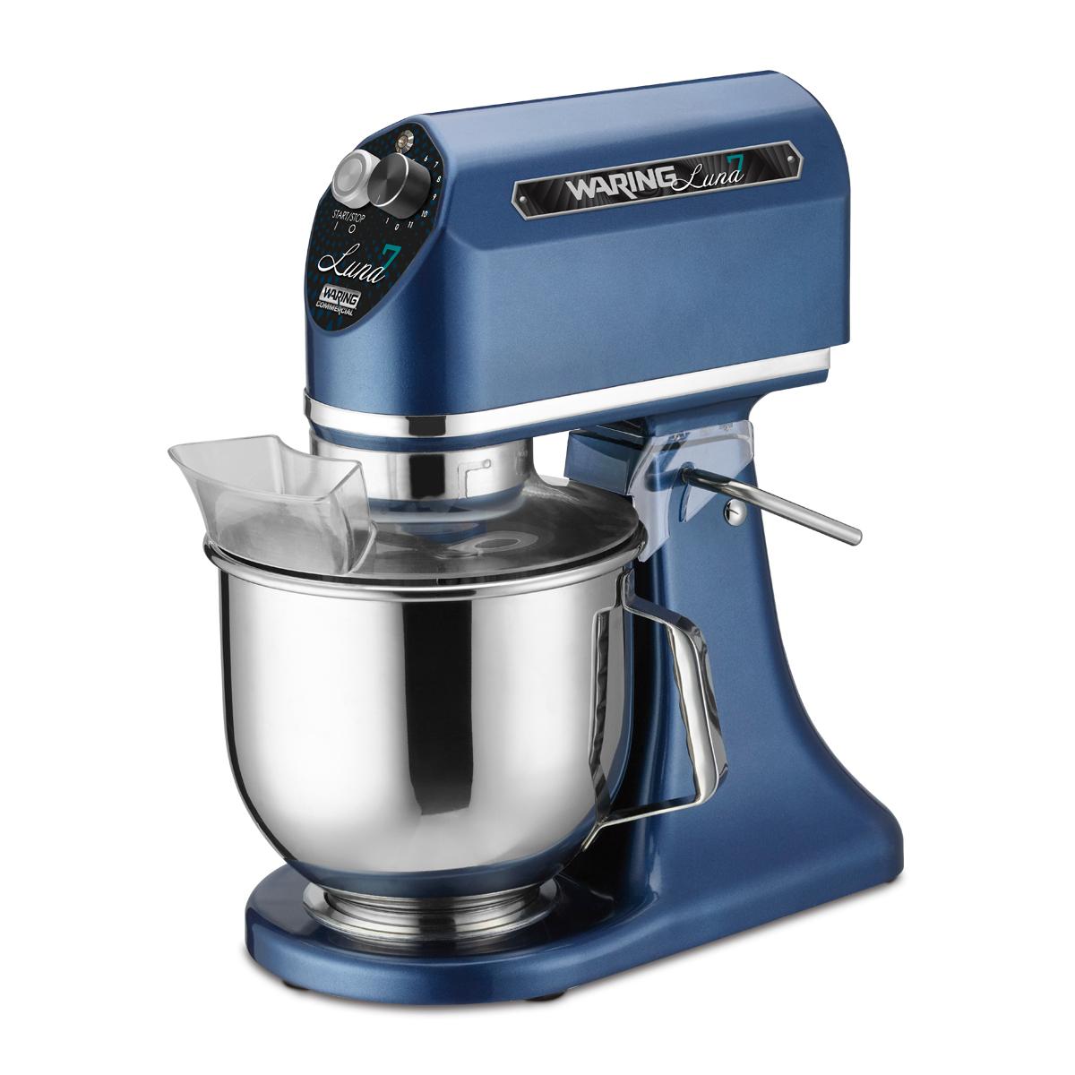 Waring WSM7L Luna 7 - 7- Quart Planetary Mixer, includes Dough Hook, Mixing Paddle & Whisk