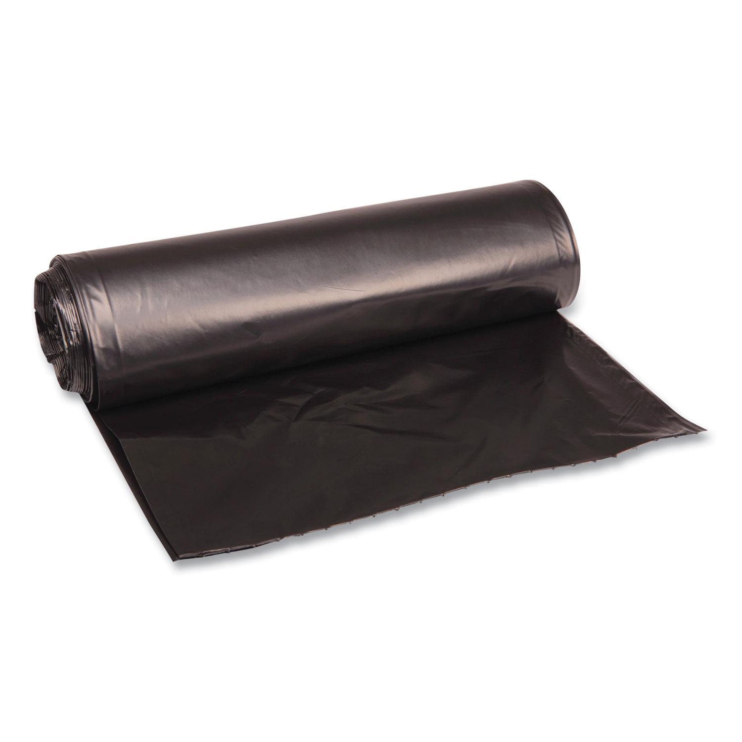 Boardwalk® Super Extra-Heavy Repro Liner, 33" x 39", 1.6mil, 33gal, Black, 25/Roll, 4 Rolls/CT